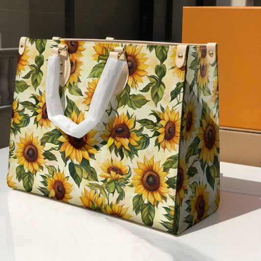 Lorva Leather Bag Happy Sunflowers