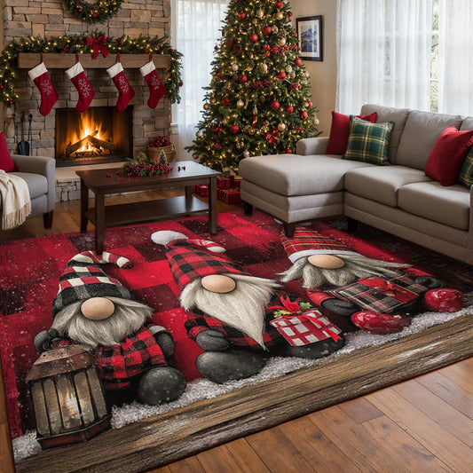 Lorva Christmas Area Rug Happy Gnomes