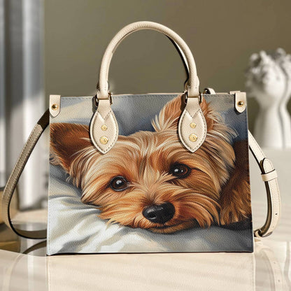 Lorva Yorkie Leather Bag Cozy Yorkie Delight