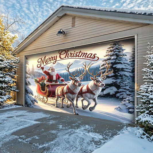 Lorva Christmas Garage Door Banner Decoration Merry Christmas