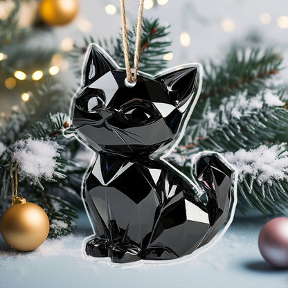 Lorva Black Cat 2D Acrylic Ornament Cuteness Overload