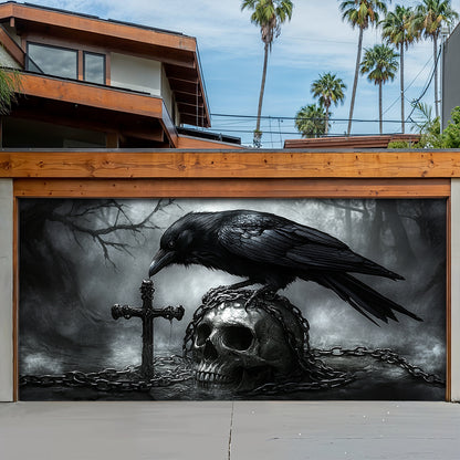 Lorva Halloween Garage Door Banner Decoration  Faith In The Darkness