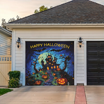 Lorva Happy Halloween Garage Door Banner Decoration