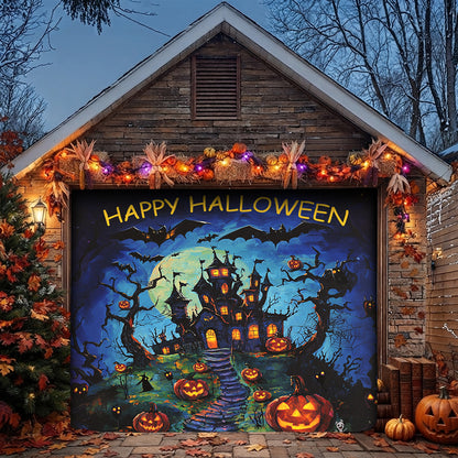 Lorva Happy Halloween Garage Door Banner Decoration