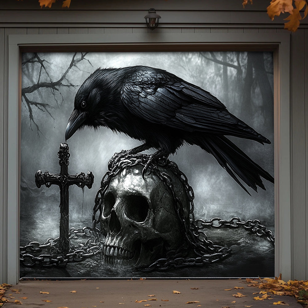 Lorva Halloween Garage Door Banner Decoration  Faith In The Darkness