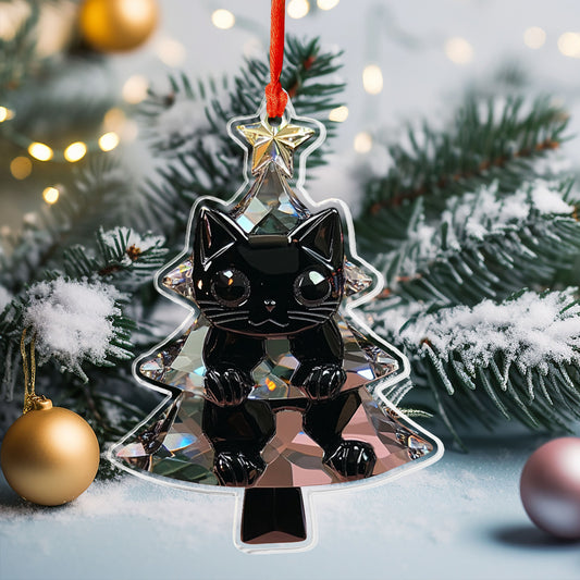Lorva Cat 2D Acrylic Ornament Celestial Catmas Tree