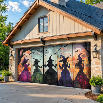 Lorva Halloween Garage Door Banner Decoration Mystic Witches