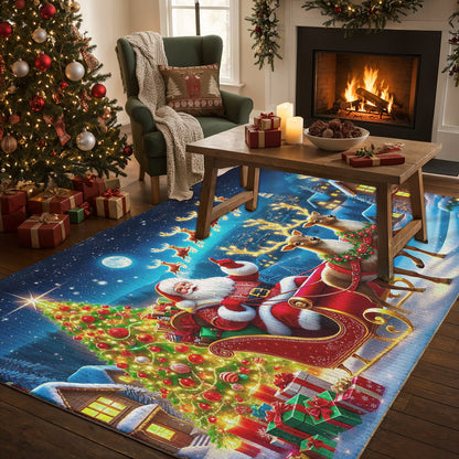 Lorva Christmas Area Rug Happy Night