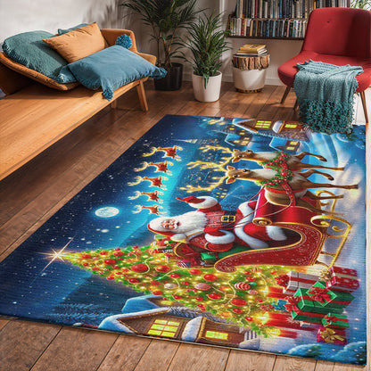 Lorva Christmas Area Rug Happy Night