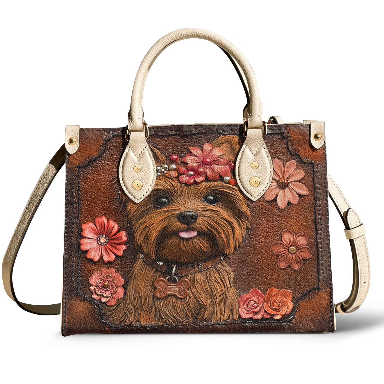 Lorva Leather Bag Wildflower Yorkie