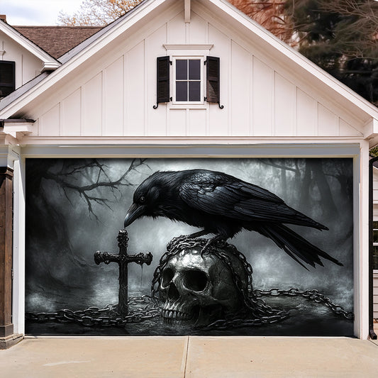 Lorva Halloween Garage Door Banner Decoration  Faith In The Darkness