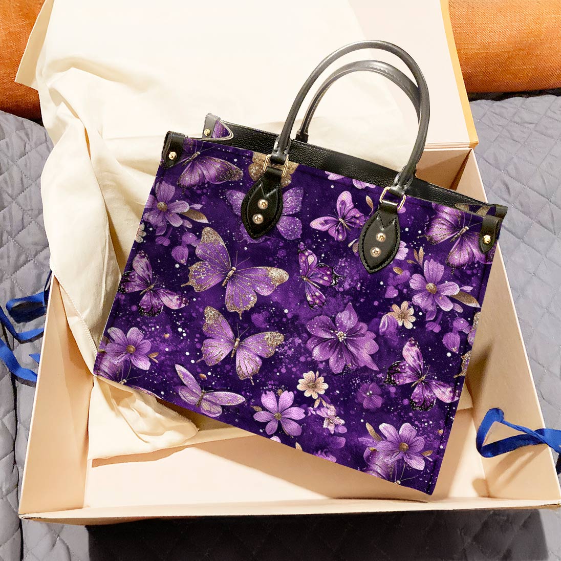 Lorva Leather Bag Velvet Wings