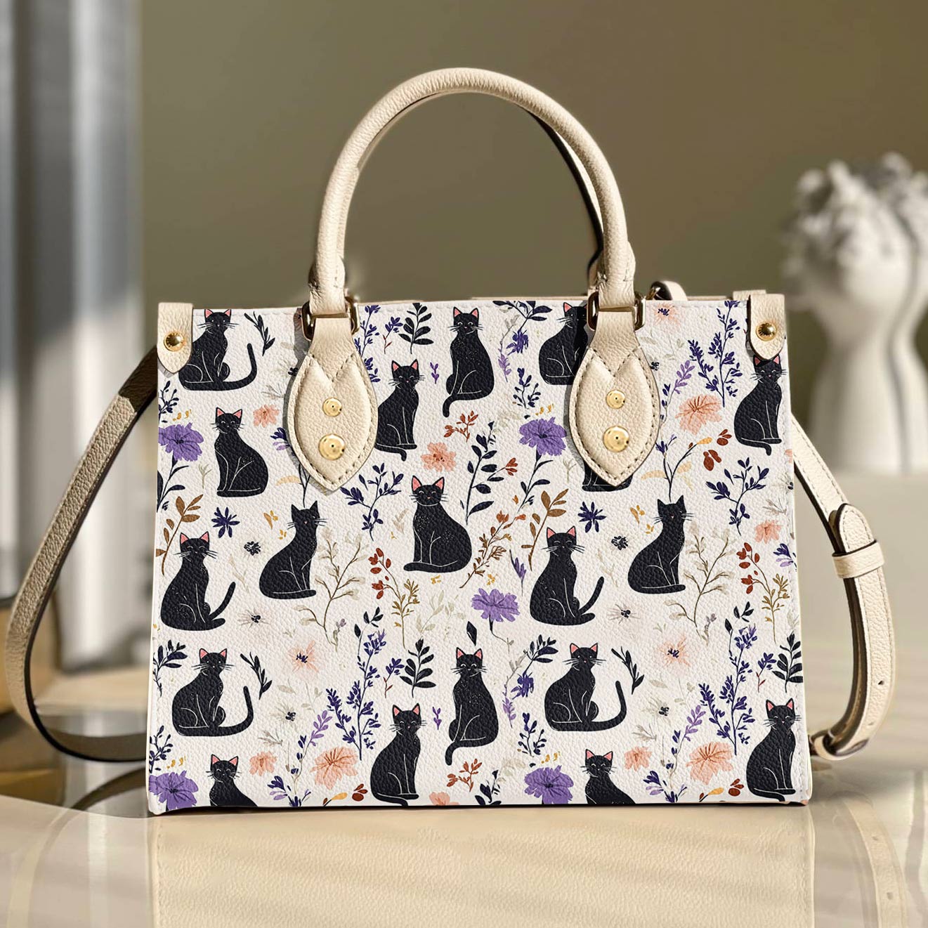Lorva Leather Bag Enchanted Black Cat