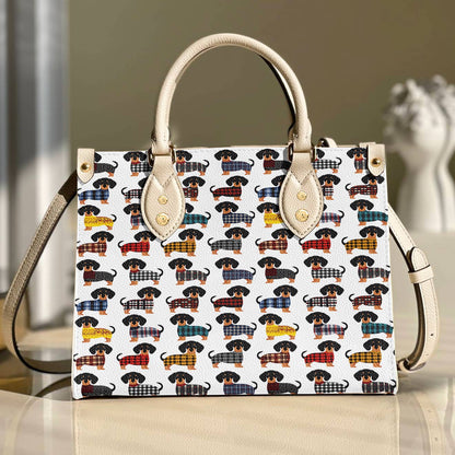 Lorva Leather Bag Amazing Flannel Dachshund