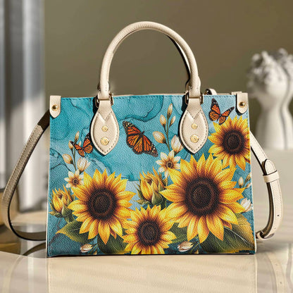Lorva Leather Bag Gentle Sunflowers Garden