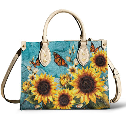 Lorva Leather Bag Gentle Sunflowers Garden