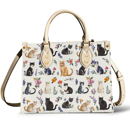 Lorva Leather Bag Floral Feline Parade