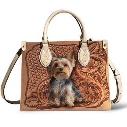 Lorva Leather Bag Yorkie Blossom Charm