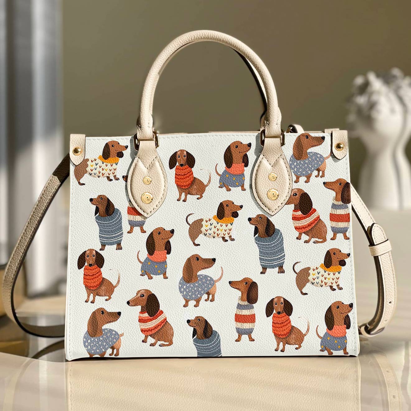Lorva Dachshund Leather Bag Cuteness Overload