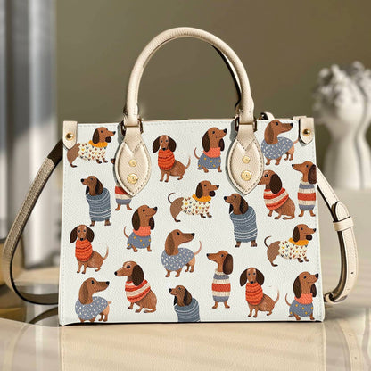 Lorva Dachshund Leather Bag Cuteness Overload