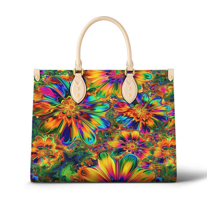 Lorva Hippie Leather Bag Groovy Bloom