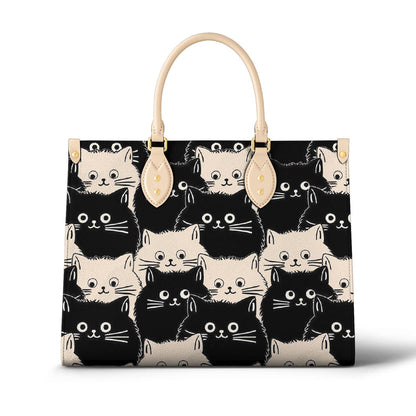 Lorva Leather Bag Cute Fat Cats