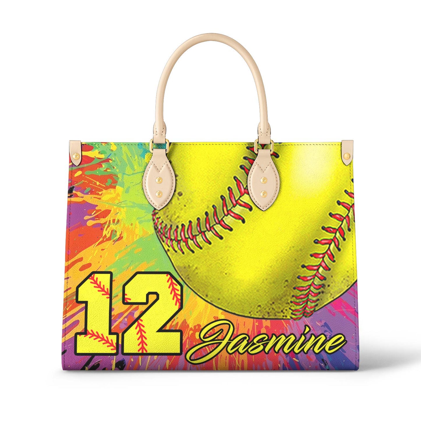 Lorva Leather Bag Colorful Softball