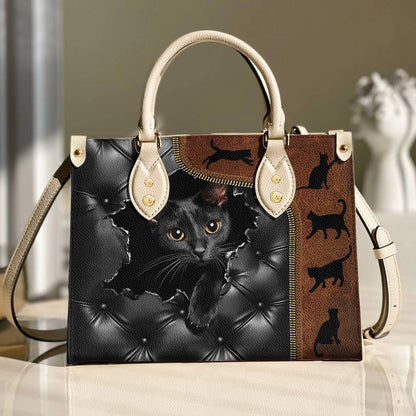 Lorva Leather Bag Gorgeous Black Cat