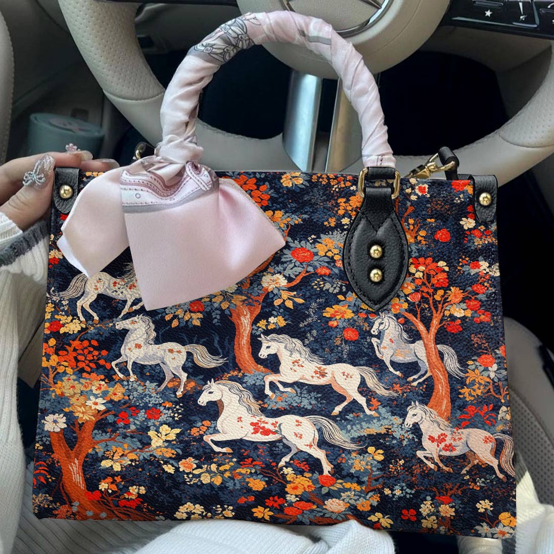 Lorva Leather Bag Enchanted Horses