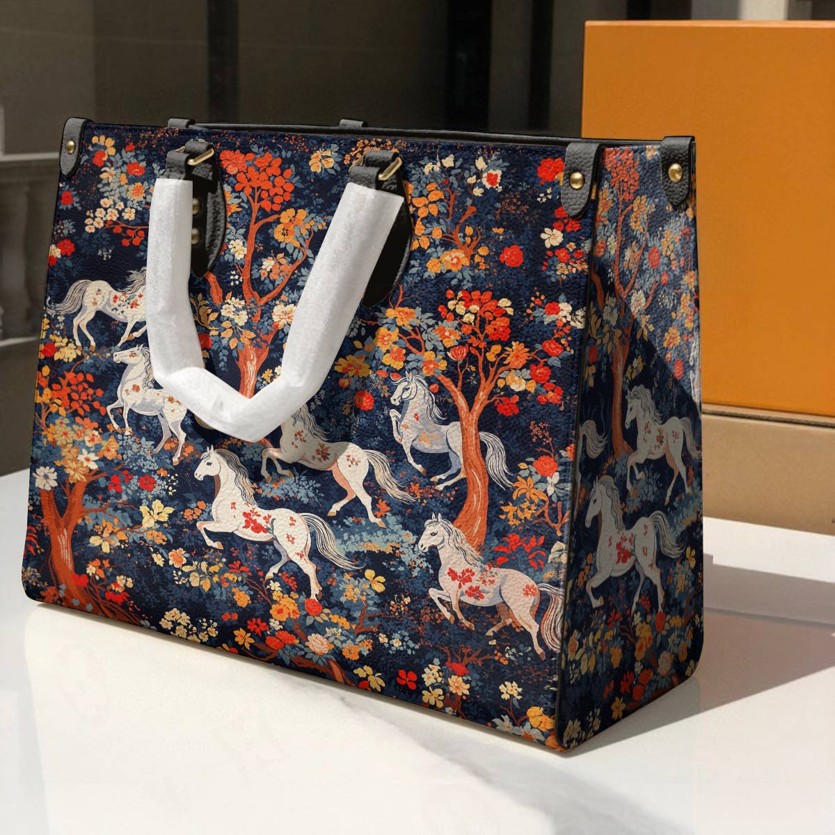 Lorva Leather Bag Enchanted Horses