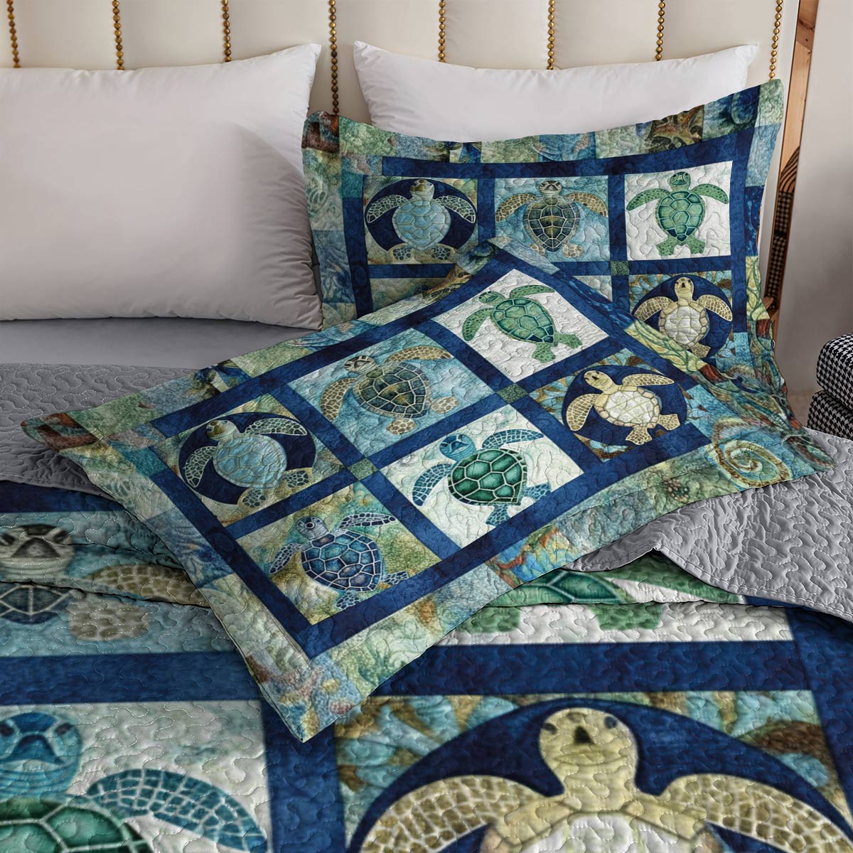 Lorva Sea Turtle All Season Quilt 3-Piece Set