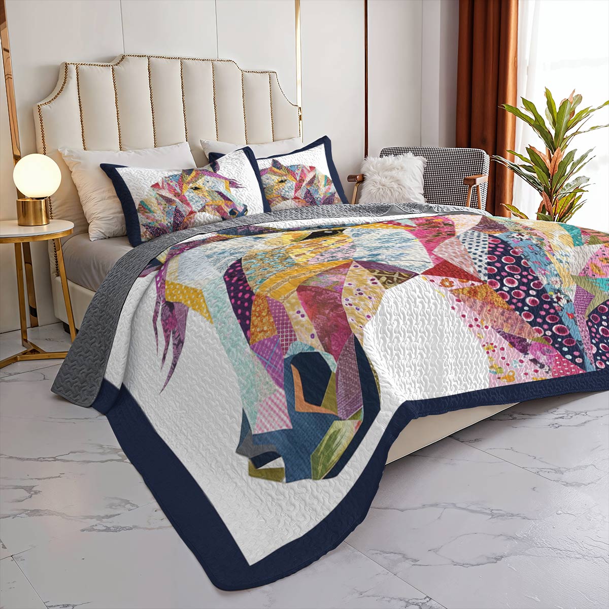 Lorva Horse All Season Quilt 3-Piece Set Horse Harmony