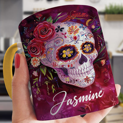Lorva Personalized Mug Happy Gorgeous Sugar Skull