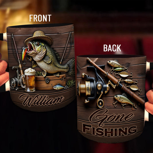 Lorva Personalized Mug Gone Fishing