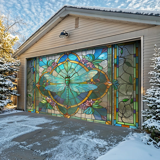 Lorva Dragonfly Garage Door Banner Decoration Beautiful