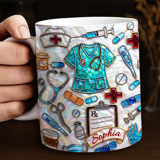 Lorva Personalized Mug Sparkling Nurse Life