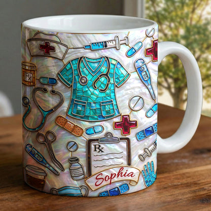 Lorva Personalized Mug Sparkling Nurse Life