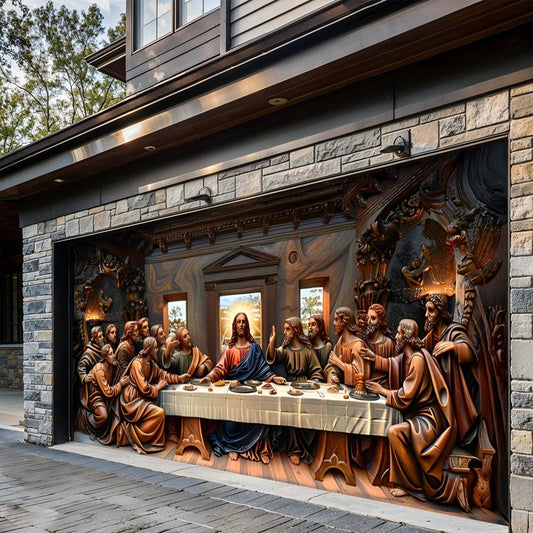 Lorva Garage Door Banner Decoration Christian Religious Meeting