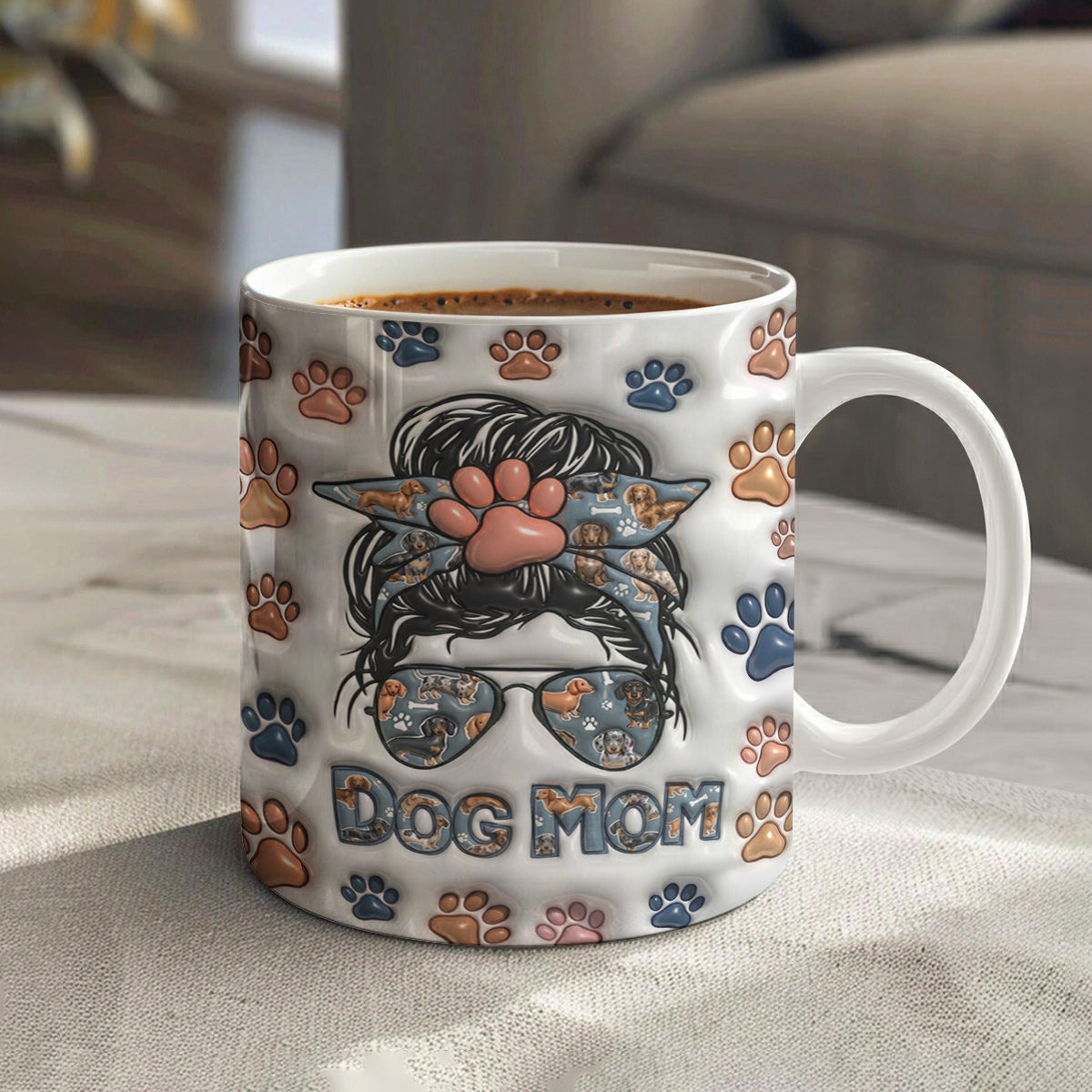 Lorva Dachshund Flat Print Mug Dog Mom