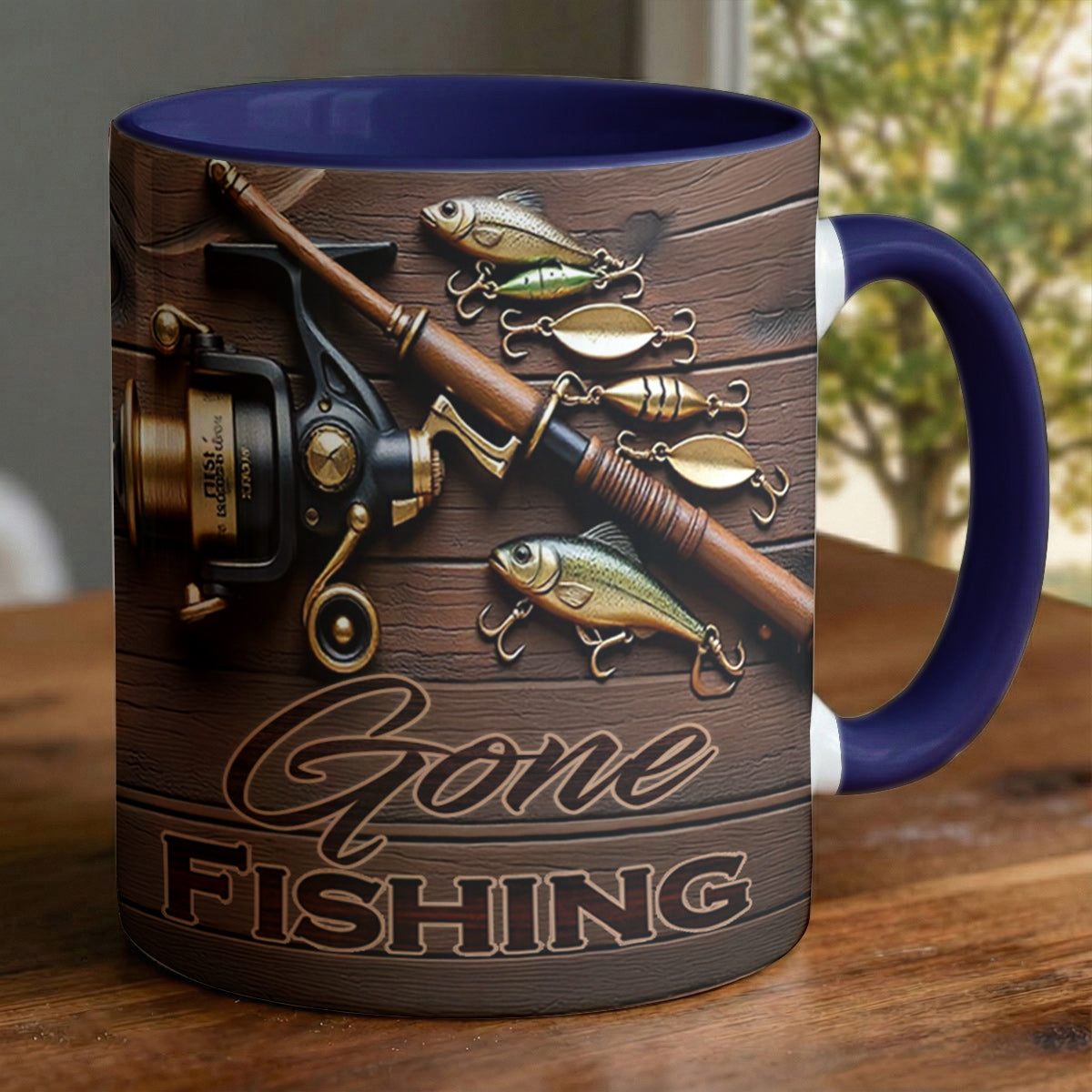 Lorva Personalized Mug Gone Fishing
