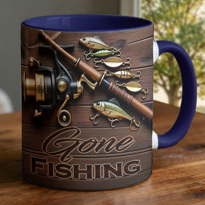Lorva Personalized Mug Gone Fishing