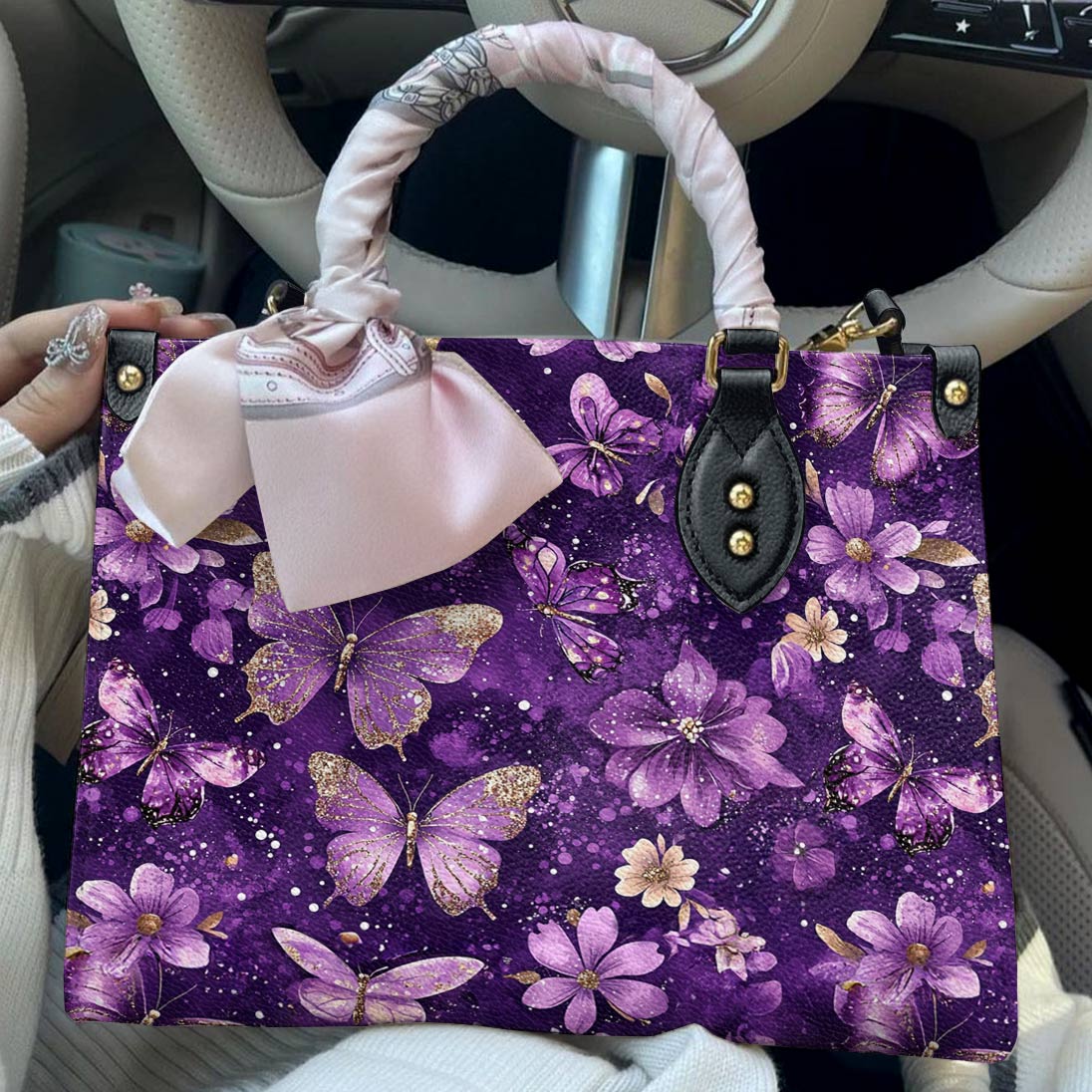 Lorva Leather Bag Velvet Wings