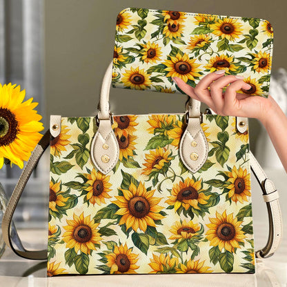Lorva Leather Bag Happy Sunflowers