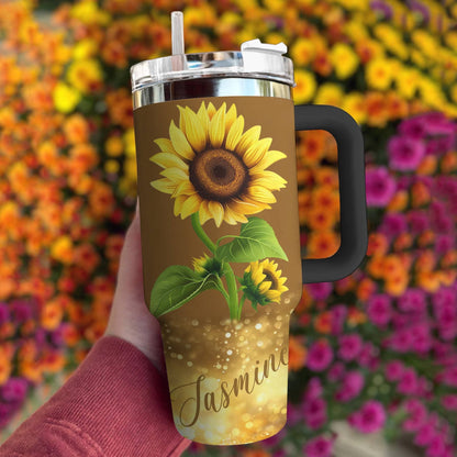 Lorva Personalized Sunflower Tumbler Hope Love Sunshine