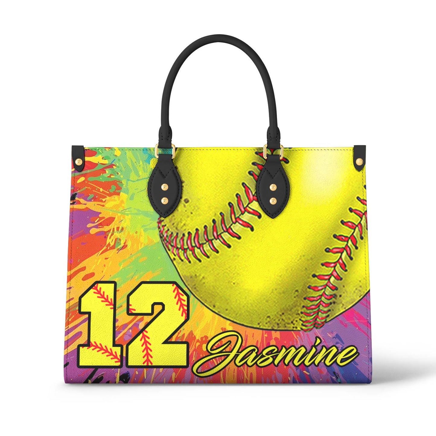 Lorva Leather Bag Colorful Softball
