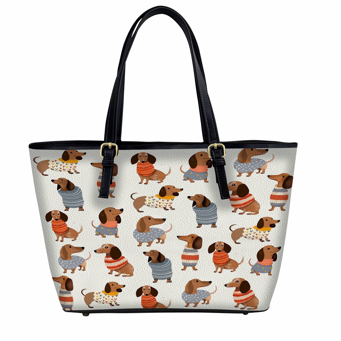 Lorva Dachshund Leather Tote Bag Cuteness Overload