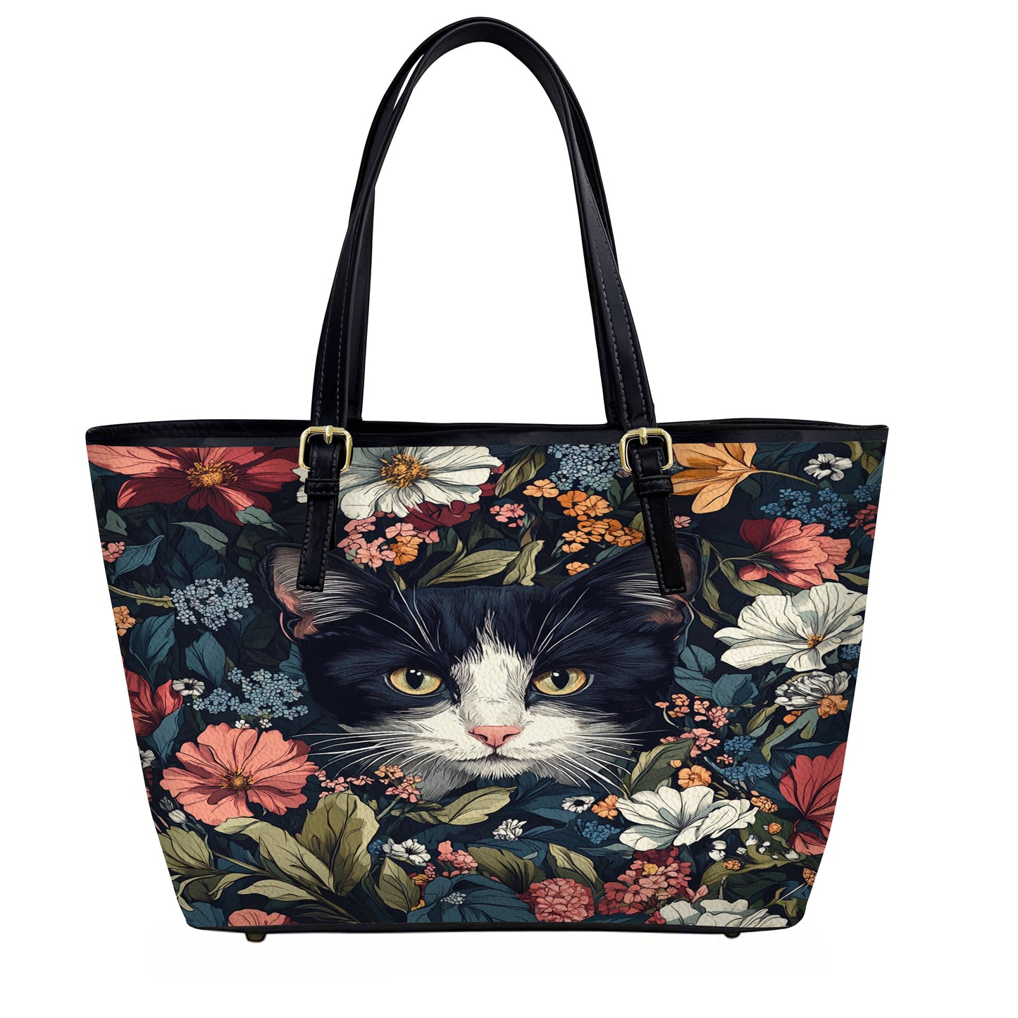 Lorva Leather Tote Bag Queen's Cat