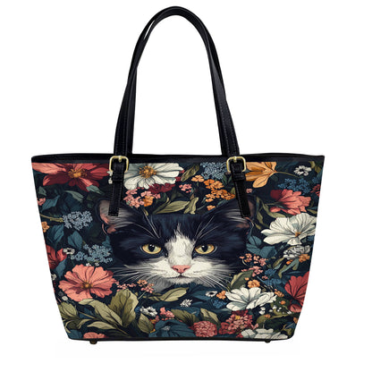 Lorva Leather Tote Bag Queen's Cat