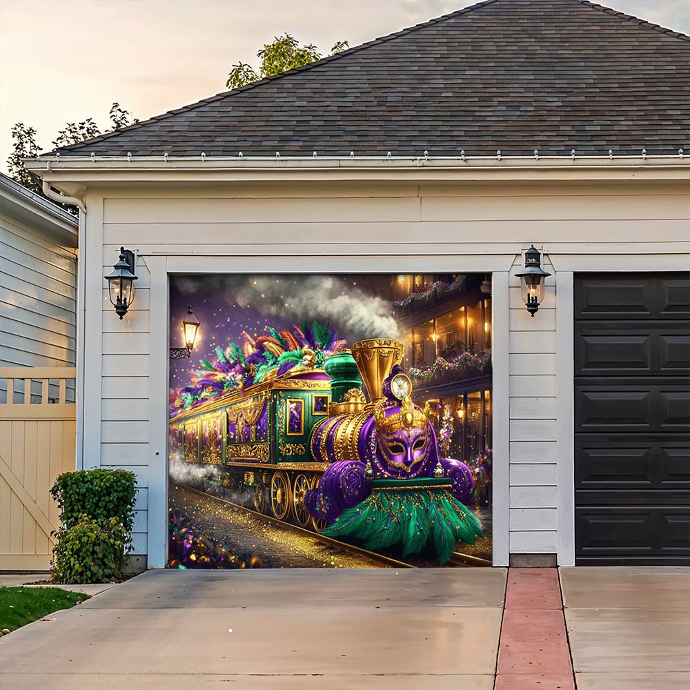Lorva Garage Door Banner Decoration Carnival Of Kings Train