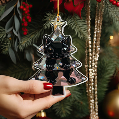Lorva Cat 2D Acrylic Ornament Celestial Catmas Tree